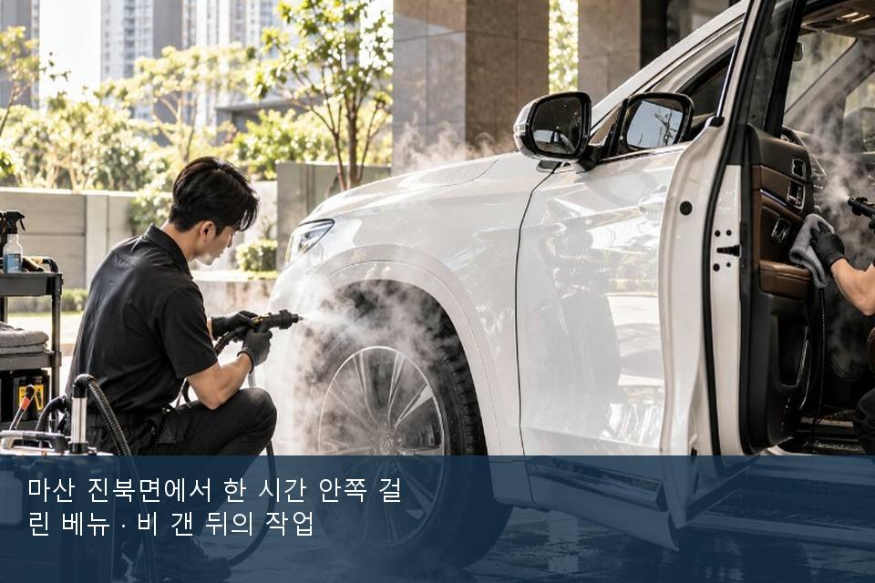 마산 진북면에서 한 시간 안쪽 걸린 베뉴 · 비 갠 뒤의 작업